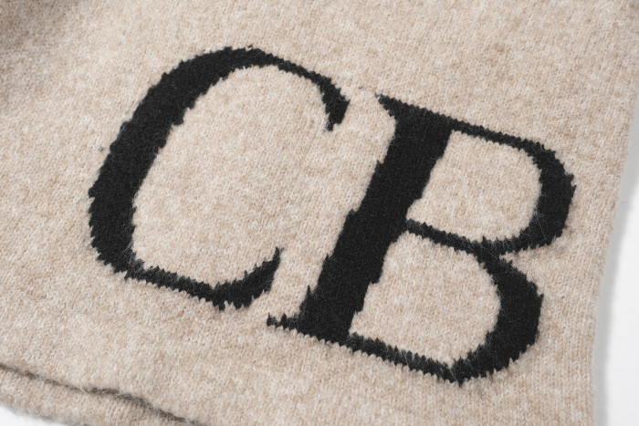 Jacquard wool drawstring shorts with C and B letter logos
