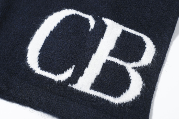 Jacquard wool drawstring shorts with C and B letter logos