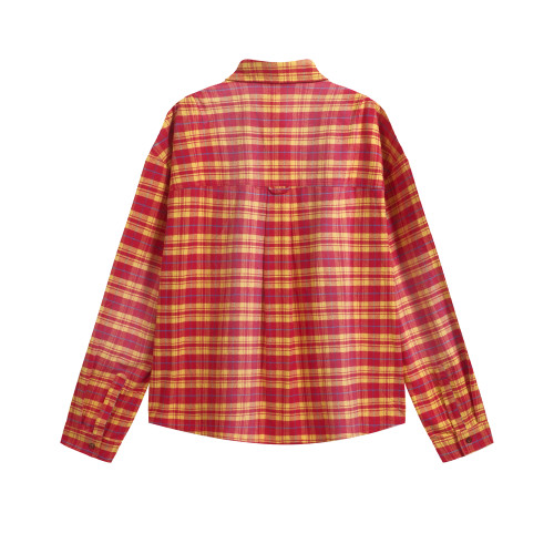 2025 New 1: 1 high quality version printing Logo FAR FLANNEL shirt long sleeve