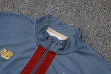 25-26 Sao Paulo Grey Red Half Pull Tracksuit #B2575(半拉链)