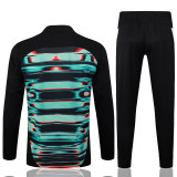 25-26 Portugal Black green Half Pull Tracksuit #B2507(半拉链)