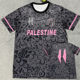 25-26 Palestina FC Grey Black Training shirts (英文广告)