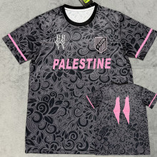 25-26 Palestina FC Grey Black Training shirts (英文广告)