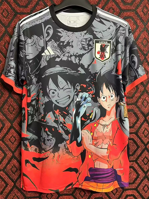 24-25 Japan Black Red Special Edition Fans Soccer Jersey (红袖边)