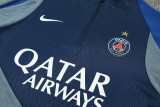 25-26 PSG Royal blue Half Pull Tracksuit (半拉链)