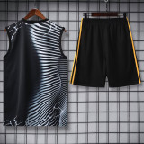 24-25 RMA Black white Tank top and shorts suit *豹黑灰