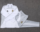 25-26 RMA White grey Kids Half Pull Tracksuit #E25106(童装)(半拉链)