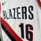 22-23 Trail Blazers YANG #16 White Top Quality Hot Pressing NBA Jersey