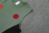 25-26 Bayern Army green Tank top and shorts suit
