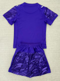 25-26 Marseille Purple Goalkeeper Kids Soccer Jersey