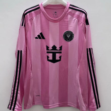 25-26 Inter Miami Home Long Sleeve Soccer Jersey (长袖)