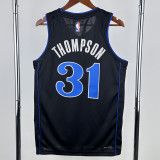 23-24 Dallas Mavericks THOMPSON #31 Black City Edition Top Quality Hot Pressing NBA Jersey(V领)