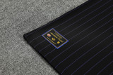 25-26 Man Utd Black Tank top and shorts suit #条纹