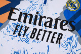 25-26 RMA White blue Half Pull Tracksuit #B2571(半拉链)