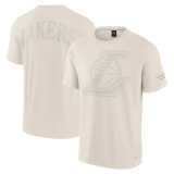 24-25 Lakers Milky White High Quality Casual T-Shirt