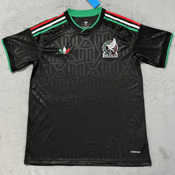 25-26 Mexico Black Training Shirts (三色叶)