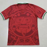 1998 Mexico Away Red Retro Soccer Jersey (带小字)