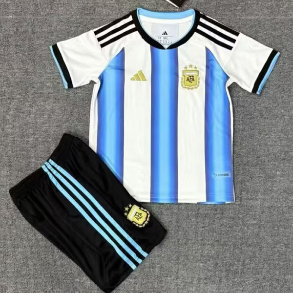2026 Argentina Blue White Kids Soccer Jersey