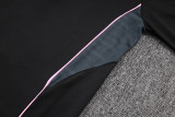 25-26 JUV Black Half Pull Tracksuit #B2557(半拉链)