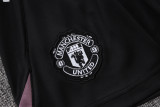 25-26 Man Utd Grey purple Tank top and shorts suit #D25123