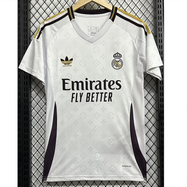 24-25 RMA White Joint Edition Fans Soccer Jersey (紫边)