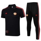 25-26  Man Utd Black Polo Tracksuit #C2518