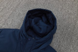 24-25 Dortmund Royal Blue Hooded Windbreaker Fabric Cotton Coat #G252