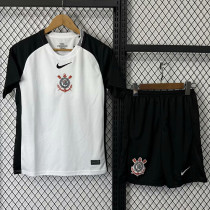 25-26 Corinthians Home Kids Soccer Jersey