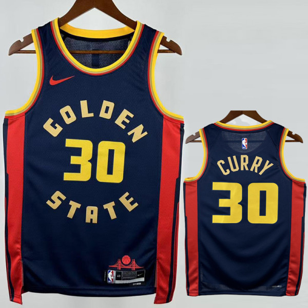 24-25 WARRIORS CURRY #30 Royal blue City Edition Top Quality Hot Pressing NBA Jersey