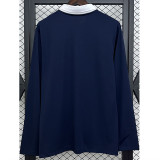 2014 France Home Long Sleeve Retro Soccer Jersey (长袖)