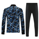 25-26 INT Blue black Half Pull Tracksuit (半拉链)(印花)