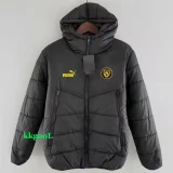 24-25 Man City Black Hooded Cotton Coat #棉衣