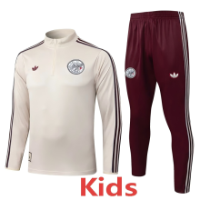 25-26 Ajax Beige Kids Half Pull Tracksuit #E25162(童装)(半拉链)