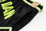 A2438 Jordan Green Black Casual Short Pants