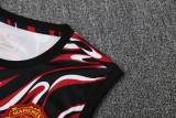 25-26 Man Utd Black red Tank top and shorts suit