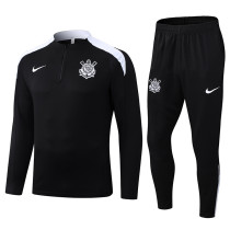 25-26 Corinthians Black Half Pull Tracksuit (半拉链)