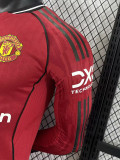 25-26 Man Utd Home Long Sleeve Player Version Soccer Jersey (长袖球员)
