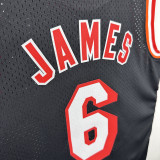 2013-2014 HEAT JAMES #6 Black Retro Top Quality Hot Pressin g NBA Jersey