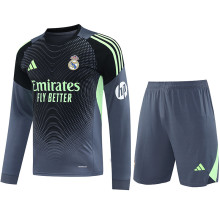 25-26 RMA Grey Black GoalKeeper (Long Sleev Suit) Soccer Jersey (长袖)
