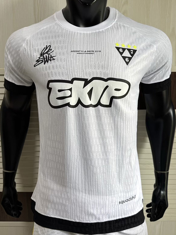 667 Apeshit X La secte 2018 White Player Version Training shirts