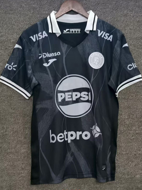 25-26 Motagua Black Fans Soccer Jersey 莫塔瓜