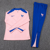 25-26 France Pink Half Pull Tracksuit (半拉链)