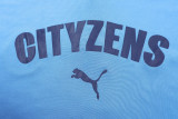 25-26 Man City Lake blue Polo Tracksuit