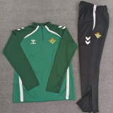 25-26 Real Betis Green Half Pull Tracksuit (Pants Have Pocket)(半拉链)
