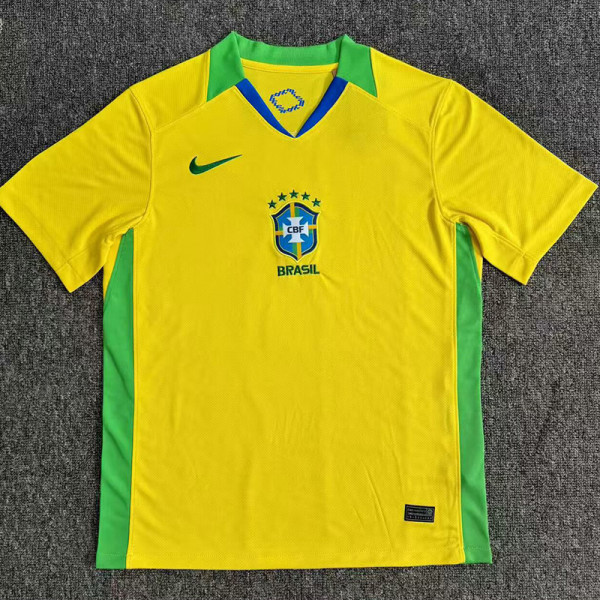 25-26 Brazil Home Fans Soccer Jersey (带星)