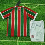 25-26 Fluminense Home Kids Soccer Jersey
