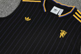 25-26 Man Utd Black Tank top and shorts suit #条纹