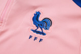 25-26 France Pink Half Pull Tracksuit (半拉链)