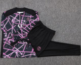 25-26 PSG Jordan Black Purple Half Pull Tracksuit #B2565(半拉链)