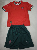 25-26 Portugal Home Kids Soccer Jersey #PM